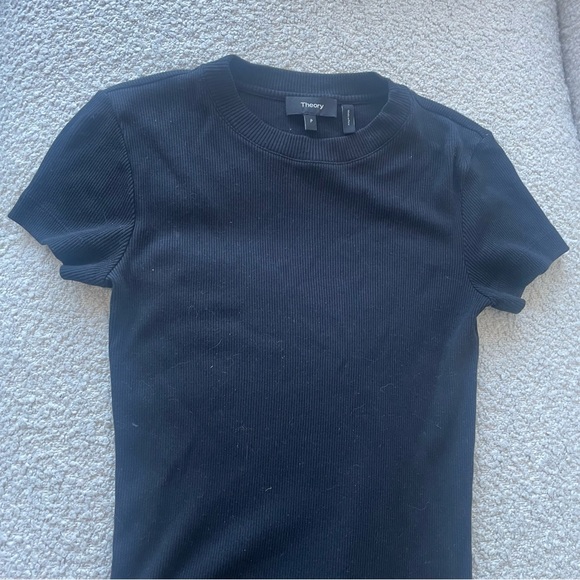 Theory Compact Rib Tiny Tee - Picture 5 of 9